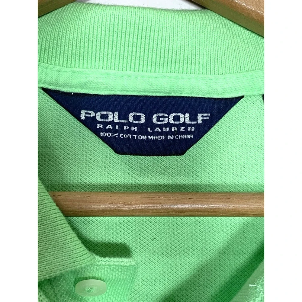 Polo Golf Ralph Lauren Shirt Mens Large Green Black Enterprise Pepsi 100% Cotton
